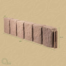 Beuta Landscape Edging | Garden Edging Border | Faux Stone Block XL for Lawn Edging, Flower Beds & Yard Edging – 4 Pack | Each Section Has 6 Blocks 48" L x 4" W x 9.5" H | 12 Spikes | Cobblestone by GreenHaven Gardens
