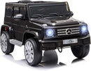 Aosom 12V Kids Electric Car, Mercedes Benz G500 Licensed Battery Powered Ride on Truck for Kids with Remote Control, Headlights, Music, Suspension & Storage for Boys and Girls, Black by TinyTreasures Baby Boutique
