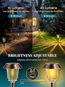 Solar Lights Outdoor Waterproof,6 Pack Bronze Pathway Lights with 10-40 LM Dimmable Glass and Metal, Solar Powered Garden Decor for Yard,Patio,Pathway,Driveway(Warm White) by GreenHaven Gardens