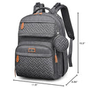BabbleRoo Diaper Bag Backpack, Travel Backpack with Changing Pad, Pacifier Case & Stroller Straps, Multifunction, Waterproof, Unisex - Dark Gray by TinyTreasures Baby Boutique