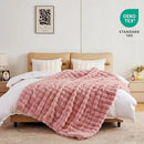 BENVWE Faux Fur Throw Blanket for Couch Bed - Fluffy Soft Thick Bubble Blanket for Living Room Home Decor - Mothers Day Birthday Gifts for Women, Dusty Pink, 63" x 80" by CozyNest Decor