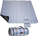 HX&OD Outdoor Picnic Blanket, Extra Large, 80''x80'' Waterproof Foldable Blankets Gingham Picnic Mat for Beach, Camping Grass Lawn Park Accessories Cute Couple Ideas Wedding (Coffee Color, 80”x80”) by TinyTreasures Baby Boutique