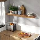 Fun Memories 40" Floating Shelves for Wall, Live Edge Solid Elm Wood Floating Shelf with Invisible Bracket, Wall Mounted Display Wooden Shelves for Bathroom, Kitchen, Bedroom, Natural Color, Set of 1 by CozyNest Decor