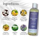 SoCal Suds & Company Baby Shampoo & Body Wash, 2-in-1 Organic Gel - Gentle Castile Soap with Vitamin-Infused Oils & Botanicals - Natural Care for Sensitive Skin Hypoallergenic - 12oz Lavender 2-Pack by TinyTreasures Baby Boutique