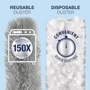 Bona High Performance Dusting System - 1 Extendable Handle, 3 Disposable Dusters, 1 Reusable Duster, & 1 Storage Bag - Extendable Dusting Kit by CozyNest Decor