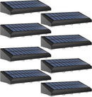 Solar Fence Lights Outdoor Waterproof IP65, 8 Pack Fence Lights Solar Powered 60 Lumens Auto On/Off Step Wall Lights Outside Decorations for Yard, Porch, Patio, Stairs, Pool, Deck, Garden- Warm Light by GreenHaven Gardens