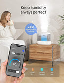 Dreo Smart Humidifiers for Bedroom, Top Fill 4L Cool Mist Humidifier with Nightlight, 36H Runtime, Touch/APP/Voice Control, Quiet Ultrasonic Humidifiers for Large Room, Home, Baby, Plants, Office by TinyTreasures Baby Boutique