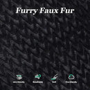 Hobestluk 3 in 1 Bean Bag Chair Giant Bean Bag Chairs for Adults with Chevron Plush Fur Cover Convertible Bean Bag Floor Cushion with Machine Washable Cover for Living Room (Chevron Plush Black) by CozyNest Decor