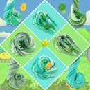 6 Packs Gradient Green Slime Kit - Cloud Butter Clear Slime, Crunchy Slimes for Kids with Various Slime Add-ins, Non Sticky Slimes Party Favors for Girls and Boys by TinyTreasures Baby Boutique