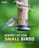 iBorn Metal Bird Feeder Hanging Wild Bird Seed Feeder for Mix Seed Blends Heavy Duty All Metal Black Finish,14 Inch 6 Port,Pack of 2 by CozyNest Decor