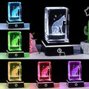 Qianwei Cat Gifts for Cat Lovers Women Girls, 3D Crystals Cat Memorial Figurines Statue Cat Themed Gifts Home Decor Anime Black pet Loss Gifts Cat Mom Gifts for Women Memorial Birthday Best Friend by GreenHaven Gardens