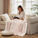 NEXHOME PRO Super Soft Throw Blankets for Couch, Reversible Warm Blanket Cozy Knit Blankets for Women, Fuzzy Plush Lightweight Throws for Sofa, Bed, Picnic, Heather Terracotta, 50 x 60 inches by TinyTreasures Baby Boutique