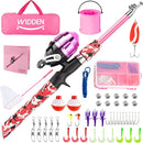 Kids Fishing Pole, Portable Telescopic Kids Fishing Poles for Boys and Girls, Fishing Rod and Reel Combo Kit with Tackle Box, and Fishing Net, Best Fishing Pole for Toddler Youth by TinyTreasures Baby Boutique