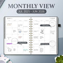 Planner 2025-2026 Weekly and Monthly, July 2025 - June 2026, Hardcover Spiral Bound with Tabs, Inner Pocket, A5 (6.3"x8.5") - Ideal for Teachers, Students & Professionals, Black by TinyTreasures Baby Boutique