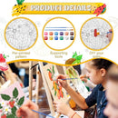 Blosssound 10 Set Pre Printed Canvas Pre Drawn Canvas Painting with Easel Kits 5" x 7" Outline Painting Panels for Beginners, DIY Craft Project, Party Favor, Home Decors(Fruit) by TinyTreasures Baby Boutique