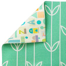Baby Care Play Mat (Large, Sea Petals - Green) Original One-Piece Reversible Rollable Waterproof Play Mat for Infants, Babies, Toddler, and Kids by TinyTreasures Baby Boutique