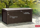 Keter Outdoor Storage Deck Box, for Patio, Backyard & Garden, Borneo, 110 Gallon, Brown - Lockable, Organizing, and Waterproof Plastic Container Bench by GreenHaven Gardens