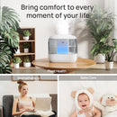 Dreo Top Fill 4L Humidifiers for Bedroom, 36H Runtime, 28 dB Quiet Cool Mist Supersized Air Humidifier for Large Room, Plants, Baby Nursery, Indoor, Night Light, Easy to Clean & Fill, Gray by TinyTreasures Baby Boutique