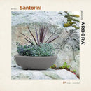 ARBORA 21" and 26” Santorini Bowls with Stone Blend Concrete Gray Finish - Polyresin Indoor and Outdoor Planters, Durable, Weatherproof, Lightweight, Large Plant Pots for Patio, Garden, Deck by GreenHaven Gardens