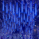 YIQU 2-Pack Extendable Christmas Lights Outdoor,16 Tubes 384 led Meteor Shower Rain Lights Led Falling Icicle Lights Perfect for Christmas Holiday Party Home Patio Outdoor Decorations(Blue) by GreenHaven Gardens