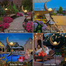 HOMEIMPRO 2Pack Moon Garden Solar Lights Outdoor Stakes Waterproof, Gifts for Mom, Crackle Glass Patio, Backyard Decorations, Balcony Lawn Ornaments, for Women Men Grandma (Bronze) by GreenHaven Gardens