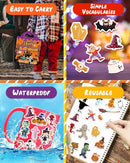 Benresive Reusable Sticker Book for Toddlers 2-4 Years, Fun Travel Stickers for Kids, Waterproof Sticker Books for Toddlers 1-3, Crafts Activities for Todddlers 1-3 2-4 3-5 - Halloween by TinyTreasures Baby Boutique