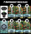 Solar Fountain Glass Panel with 2200 mah Battery, 3.5W Floating Solar Water Fountain with 4 Fixed Rods, Solar Fountain Pump for Bird Bath, Garden, Pond, Pool, Outdoor-White Lights by GreenHaven Gardens