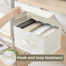 Fabric Storage Bins Cube Organizers with Flip-Top Lid and Handles,Storage Boxes for Organizing Home,Office,and Closet,Beige,3 Pack 13 X 9.1 X 7.9 in by CozyNest Decor