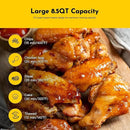 8.5QT Air Fryer, Upgraded Family Size Capacity, Visual Window, Square Basket Dials Stainless Steel Air Fryers, Reheat Leftovers, Easy Cooking for Healthier Breakfast & Dinner in Minutes by CozyNest Decor