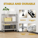 750 lbs 3 Tier Shelf Metal Storage Shelves Wire Rack Closet Organizers for Garage Kitchen Bathroom Laundry Chrome 11.8" D x 25.6" W x 31.5" H by CozyNest Decor
