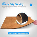 PLUS Haven Coco Coir Door Mat with Heavy Duty Backing, Natural Welcome Bull Dog Doormat, 17.5”x 30” for Entrance, Front Porch, Easy to Clean Entry Mat, Outdoor and Indoor Uses by CozyNest Decor