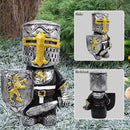 nezababy Knight Gnomes Guard Garden Statue Decoration Medieval Wee Crusader Battle Swordsman Fighting Outdoor Figurines Lawn Decor Resin (A) by GreenHaven Gardens