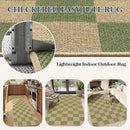 Lahome Checkered Entryway Runner Rug, 2x8 Green Washable Rug Runners for Hallway Non Slip, Farmhouse Indoor Outdoor Non Shedding Kitchen Mats for Floor Porch Balcony by CozyNest Decor