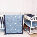 CaSaJa 4-Piece Crib Bedding Set for Boys and Girls, Nursery Baby Bedding Set Including Quilted Comforter with Fitted Crib Sheet and Changing Pad Covers, Reversible Quilt Design, Good Luck Puppy by TinyTreasures Baby Boutique