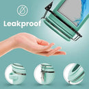 Home Intuition 4-Piece Ceramic Kitchen Canisters Set, Airtight Containers with Wooden Spoons Reusable Chalk Labels and Marker for Sugar, Coffee, Flour, Tea (Turquoise) by CozyNest Decor