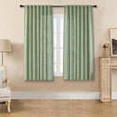 Joydeco Linen Curtains for Living Room,Light Filtering Rod Pocket Back Tab Semi Sheer Drapes Window Long Curtains 63 inches Long Sage Green by CozyNest Decor