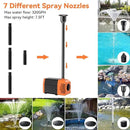POPOSOAP 20W Solar Water Pump, Solar Powered Water Pump Outdoor with 320GPH Solar Pump, 7 Sprayers, 16.4ft Cable, 6.6ft Tubing for Outdoor Pond, Fish Tank and Garden Water Features by GreenHaven Gardens