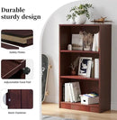 Bookshelf, Open Modern Bookshelf, 3 Shelf Bookcase with Freestanding Display Storage, Wooden Book Shelf for Bedroom, Living Room, Dinning Room, Office,Deep Brown by CozyNest Decor