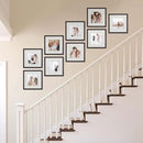 Sheffield Home 9 Piece Gallery Wall Frame Set, 12x12 Inch, Dark Oak by CozyNest Decor