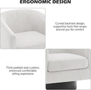 Swivel Barrel Accent Chair, Modern Round Corduroy Fabric Arm Chair for Living Room, Bedroom, Comfy Club Reading Chairs for Adults (Corduroy Beige, Set of 4) by CozyNest Decor