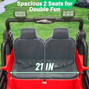 2 Seater Ride On Car Truck with Remote Control XL, Kids 24V Battery Powered Electric Vihicle w/21 in Seat, 3 Speeds, 2WD/4WD Switichable, Shock Absorbers,Bluetooth, Flower, Gift Choice by TinyTreasures Baby Boutique