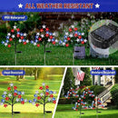 Solar 4th of July Stake Lights, Red White and Blue Lights Outdoor Decorations, Led Patriotic Lights Battery Operated for Memorial Day, July 4th, Veterans Day Outside Decor (2 Individual Pack) by GreenHaven Gardens