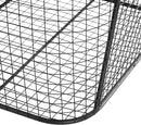Deco 79 Metal Large Open Frame Wire Grid Storage Basket with Curved Sides and Ring Handles, 30" x 20" x 20", Black by GreenHaven Gardens