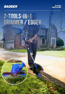 WILD BADGER POWER 40V Weed Wacker & Leaf Blower, Wheeled Edger Kit Electric with 2Ah Battery & Charger, String Trimmer, Lightweight, Adjustable Telescopic Shaft, Easy to Use and Convert by GreenHaven Gardens