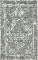Unique Loom Rosso Collection Vintage, Traditional, Bohemian, Geometric, Distressed, Southwestern Area Rug, 4' 0" x 6' 0", Gray/Ivory by CozyNest Decor