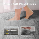 6x9 Area Rug for Living Room: Fluffy Shag Soft Washable Rugs Large Fuzzy Plush Indoor Carpet for Bedroom Nursery Playroom Kids Girls Boys Room (Dark Grey, 6'x9') by TinyTreasures Baby Boutique