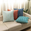 Yeiotsy Pillow Cases Blue, Pack of 2, Decorative Throw Pillow Covers Striped Bohemia Couch Cushion Covers for Sofa Home Decor (Light Blue, 18 X 18 Inches) by CozyNest Decor