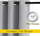 NICETOWN Silver Grey Sliding Door Curtains 2 Panels Set 118 inches Long, Grommet Thermal Blackout Curtains Privacy Room Divider Sound Reducing for Bedroom/Living Room, W66 x L118 by TinyTreasures Baby Boutique
