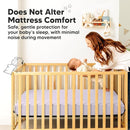 Waterproof Crib Mattress Protector Cover Fitted - 2-Pack Quiet Baby Crib Mattress Pad Sheets, 52" x 28" Soft Quilted Cotton Baby Sheet, Machine Washable, Easy Fit, Durable (Thistle/Quin) by TinyTreasures Baby Boutique