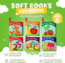 Cloth Books for Babies (Set of 6) - Premium Quality Soft Books for Babies. Touch and Feel Crinkle Paper. Cloth Books for Early Children's Development. by TinyTreasures Baby Boutique